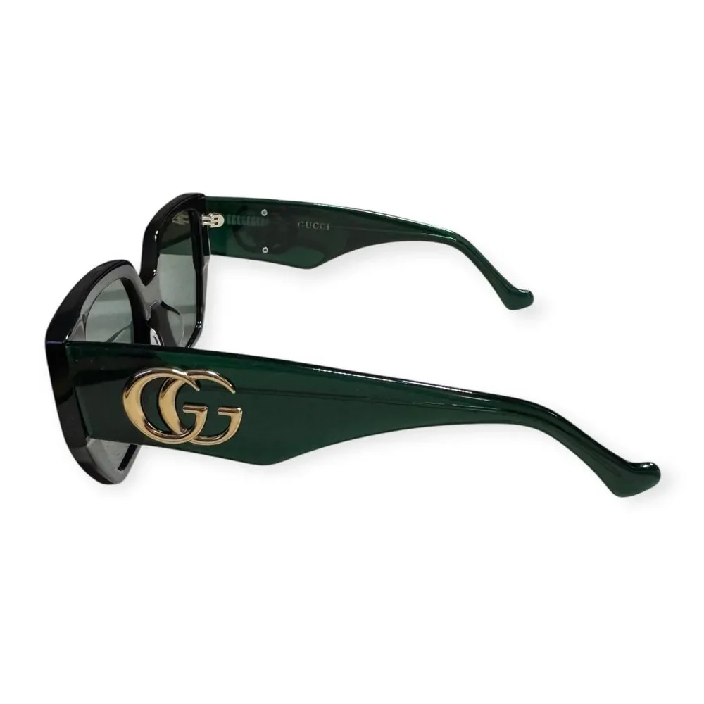 Gucci‎ GG0956S Green Oversized Sunglasses Square Frame Unisex Shades Retro Rare - Picture 3 of 8